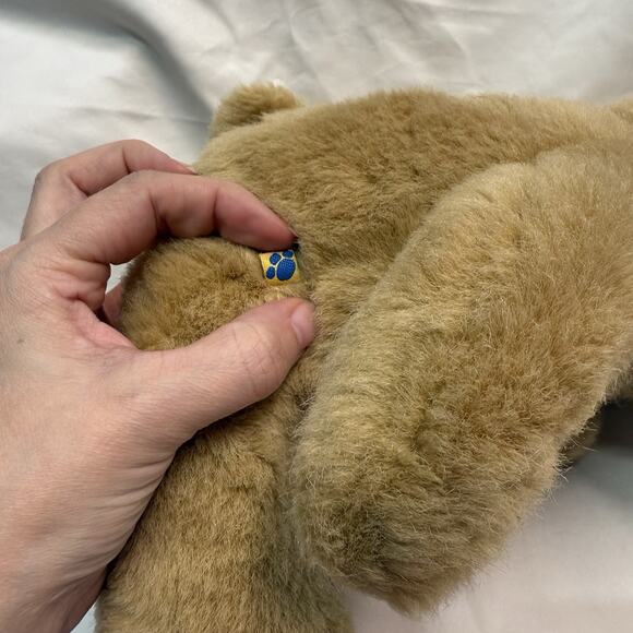 Vintage Build-A-Bear Classic Brown Teddy Bear Plush 15” Blue Paw Tag - Picture 3 of 8